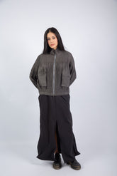 Urban Fringe Jacket-Gray